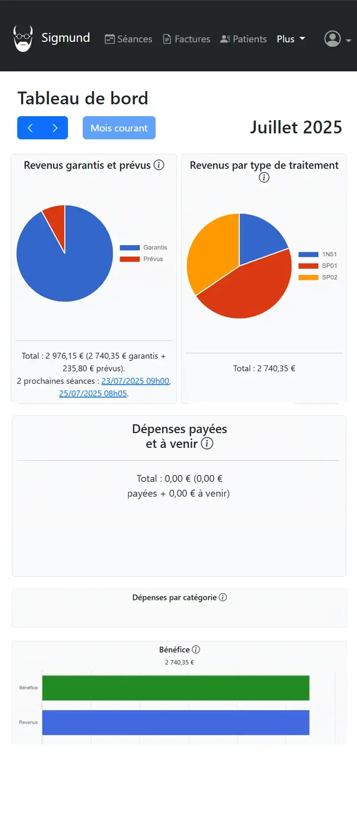 L'application mobile Sigmund qui simplifie la vie des professionnels de la santé mentale Sigmund gère les dossiers de vos patients, votre facturation et tout l'administratif de votre cabinet